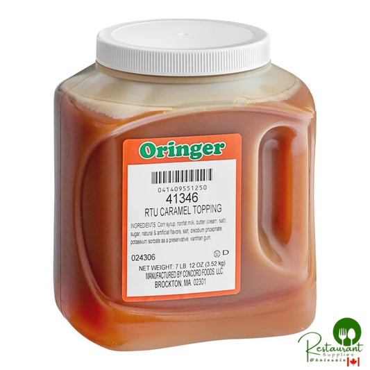 Oringer Caramel Dessert / Sundae Topping 3/4 Gallon - 3/Case