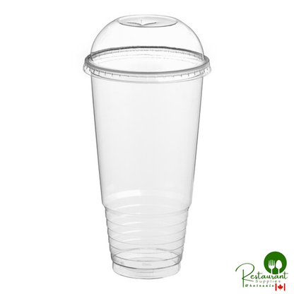 42 oz. Clear PP Plastic Cold Cup with Dome Lid By Prime - 50/Pack