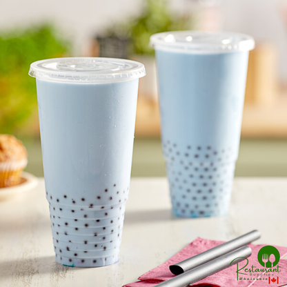 42 oz. Clear PP Plastic Cold Cup with Flat Lid By Prime - 50/Pack