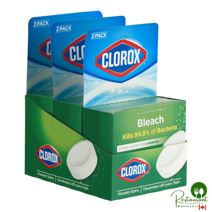 Clorox Ultra Clean CLO30024CT 3.5 oz. Toilet Bowl Cleaner Tablet - 12/Case