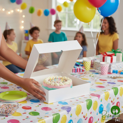 Southern Champion 10" x 10" x 2 1/2" White Window Pie / Bakery Box - 200/Case