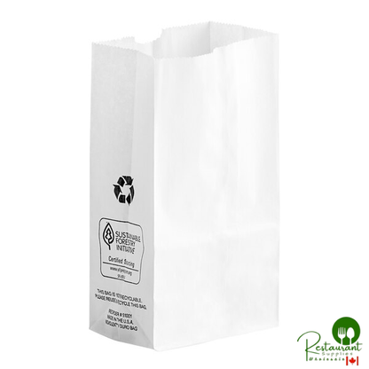 Duro 1 lb. White Paper Bag - 500/Bundle