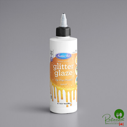 Satin Ice Gold Vanilla Glitter Glaze 10 oz. - 3/Case