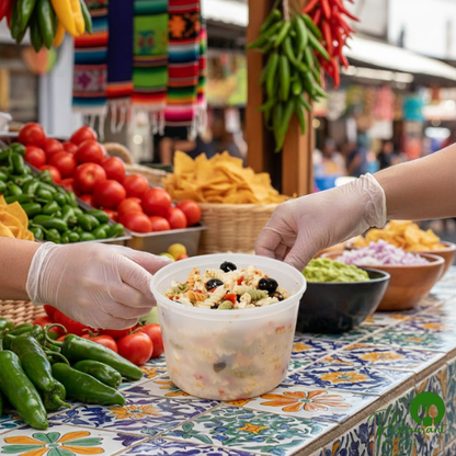 Heavy Duty 64 oz. Microwavable Translucent Heavy Plastic Deli Container By Prime - 100/Case