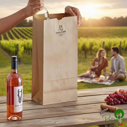 Duro 25 lb. Tall Natural Kraft Paper Bag - 500/Bundle