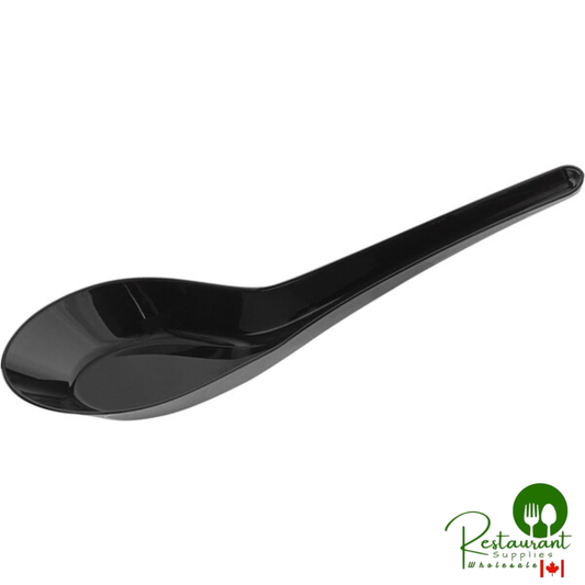 5" Black Plastic Asian Soup Spoon By Prime - 1,600/Case