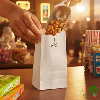 Duro 1 lb. White Paper Bag - 500/Bundle