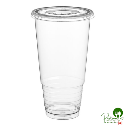 42 oz. Clear PP Plastic Cold Cup with Flat Lid By Prime - 50/Pack