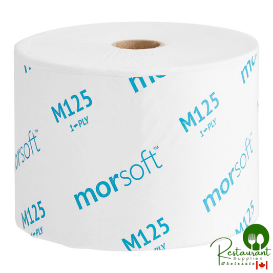 Morcon Morsoft 3 7/8" x 3 3/4" 1-Ply Standard 2,500 Sheet High-Capacity Toilet Paper Roll for Portable Restrooms - 24/Case