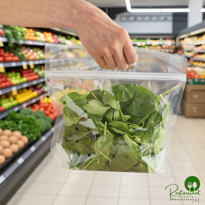 LK Packaging 11" x 4" x 10" Clear Plastic Vented Zipper Seal Produce Pouch - 250/Case