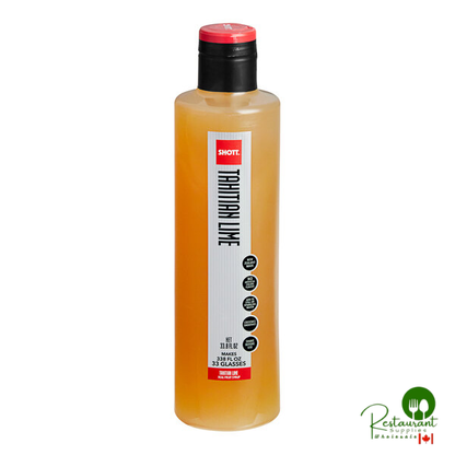 SHOTT Tahitian Lime Real Fruit Concentrated Flavoring Syrup 1 Liter - 6/Case