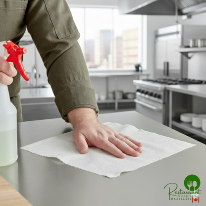 Tork Paper Wiper Plus 11" x 12" White Medium-Duty Wiper Giant Roll W1 - 800/Roll