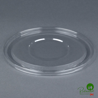 Sabert 51048A100 FreshPack Clear Flat Round Lid for Shallow 24 and 32 oz. Bowls, Round 48 oz. Bowls - 100/Case