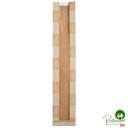 Bagcraft Packaging 300895 EcoCraft 4 1/2" x 2 1/2" x 24" Dubl-Panel® Artisan Bread Bag - 500/Case