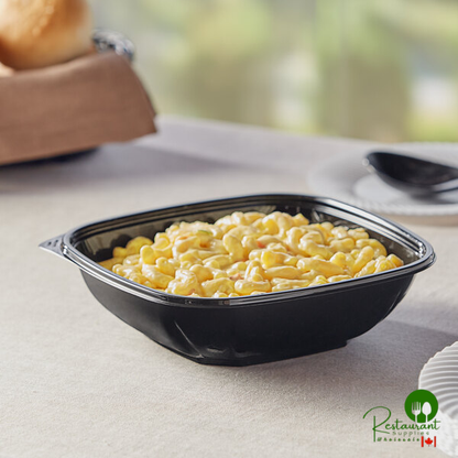 32 oz. Black PET Plastic Square Catering / Serving Bowl By Prime - 300/Case