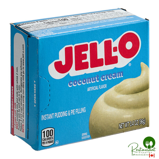 JELL-O Instant Coconut Cream Pudding & Pie Filling Mix 3.4 oz. - 24/Case