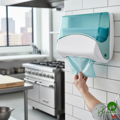 Tork 16 5/16" x 14" Turquoise Medium-Duty 1/4 Fold Low-Lint Cleaning Cloth 192480 - 480/Case