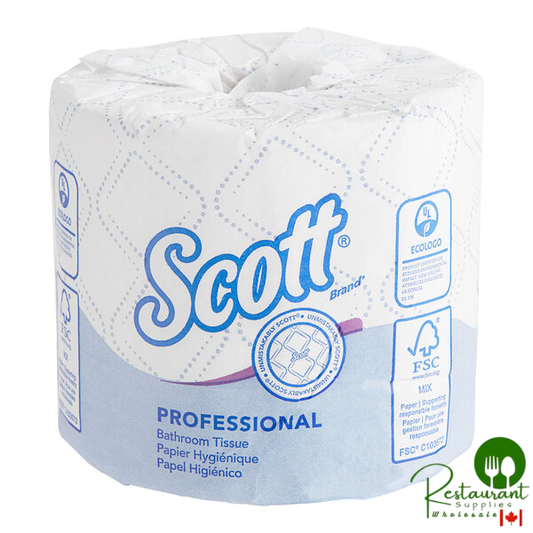 Scott® Professional 4" x 4" Individually-Wrapped 2-Ply 550 Sheet Toilet Paper Roll - 80/Case