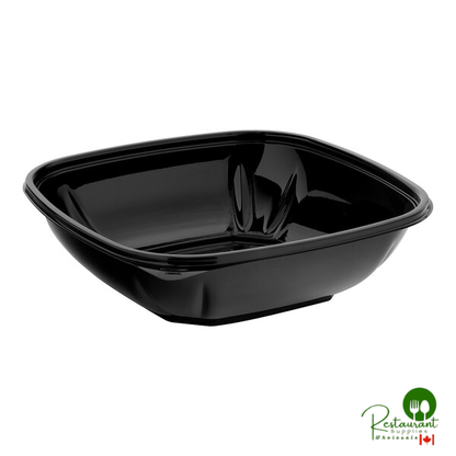 32 oz. Black PET Plastic Square Catering / Serving Bowl By Prime - 300/Case