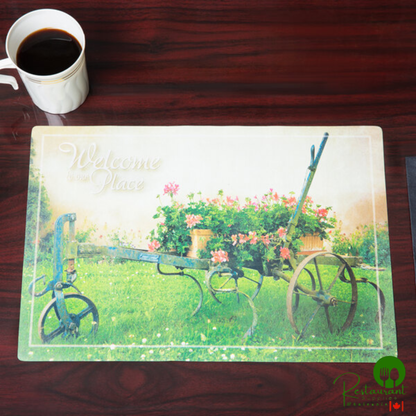 Hoffmaster 311125 10" x 14" Welcome Paper Placemat - 1,000/Case