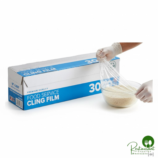 18" x 3000' Foodservice Film with Serrated Cutter By Prime - 2/Case