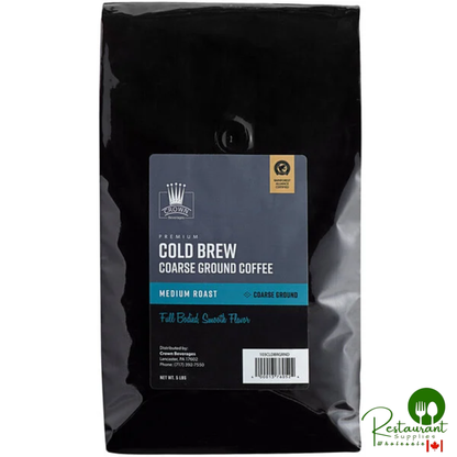 Crown Beverages Cold Brew Coarse Ground Coffee 5 lb. - 2/Case