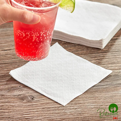 Tork Universal 9 7/16" Square 1-Ply 1/4 Fold White Beverage Napkin - 4,000/Case