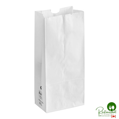 Duro 16 lb. Tall White Paper Bag - 500/Bundle
