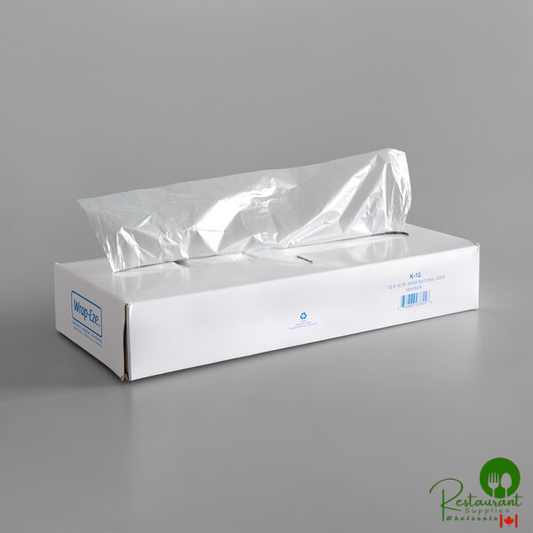 LK Packaging 12" x 10 3/4" Plastic Deli Wrap and Bakery Wrap - 10,000/Case