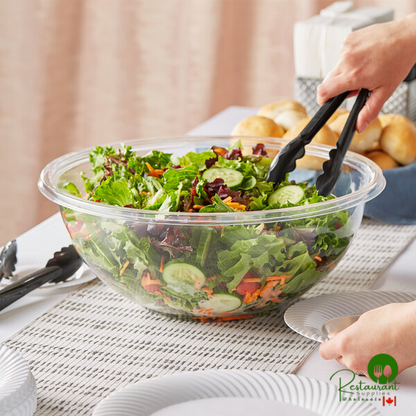 320 oz. Clear PET Plastic Round Catering / Serving Bowl By Prime - 25/Case