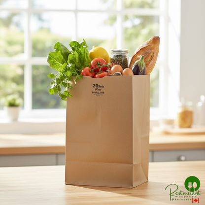 Duro Husky Dubl Life 20 lb. Shorty Heavy-Duty Brown Paper Bag - 400/Bundle