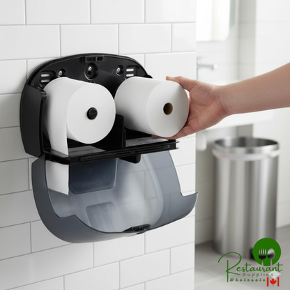 Morcon M1000 3 15/16" x 4" 2-Ply 1000 Sheet Bath Tissue Roll - 36/Case