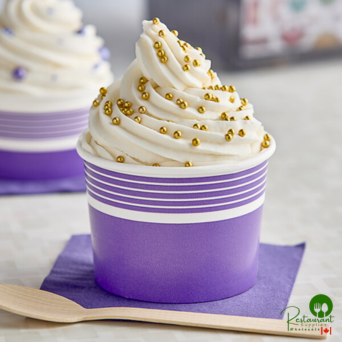 12 oz. Purple Paper Frozen Yogurt / Food Cup By Prime - 1,000/Case