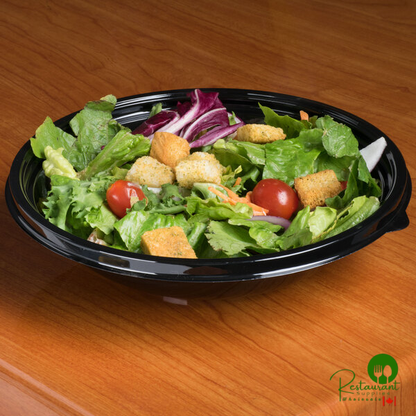 Sabert 93032A100 FreshPack 32 oz. Black Round Shallow Bowl - 100/Case