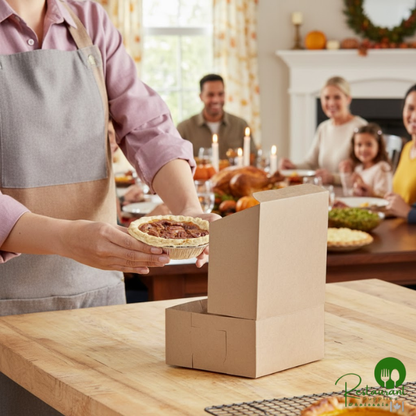 Champion 6" x 6" x 3" Kraft Pie / Bakery Box - 250/Case