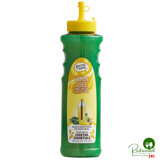 Master of Mixes 375 mL Single Pressed Lemon Juice - 12/Case