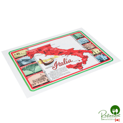 Hoffmaster 702022 10" x 14" Historic Italia Paper Placemat - 1,000/Case