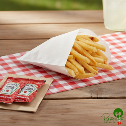 Bagcraft 5 1/2" x 4 1/2" White Grease-Resistant French Fry Bag - 2,000/Case