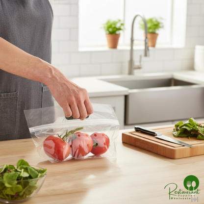 LK Packaging 10 3/4" x 4" x 6" Clear Plastic Vented Zipper Seal Produce Pouch - 250/Case