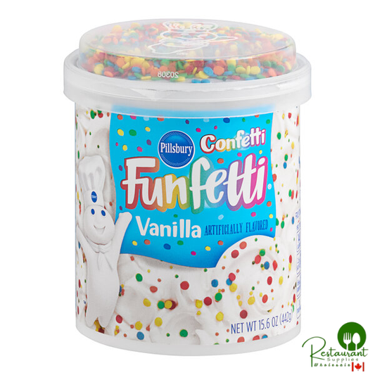 Pillsbury Funfetti Confetti Frosting 15.6 oz. - 8/Case