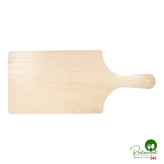 VerTerra 12" x 8" Large Rectangular Compostable Single-Use Balsa Wood Cheese Board - 100/Case