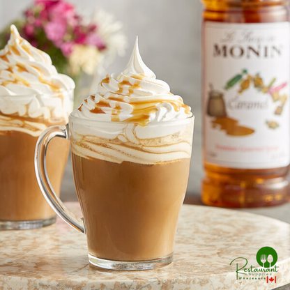 Monin Premium Caramel Flavoring Syrup 1 Liter - 4/Case