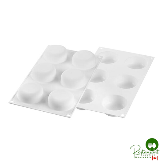 Silikomart Curve Universo 6 Compartment White Silicone Baking Mold - 2 5/8" x 1 1/16" Cavities CURVE UNIVERSO 90