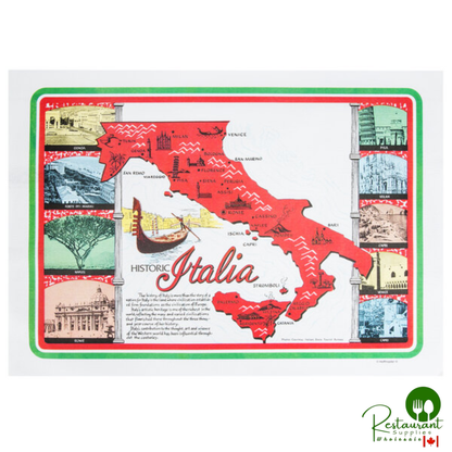 Hoffmaster 702022 10" x 14" Historic Italia Paper Placemat - 1,000/Case