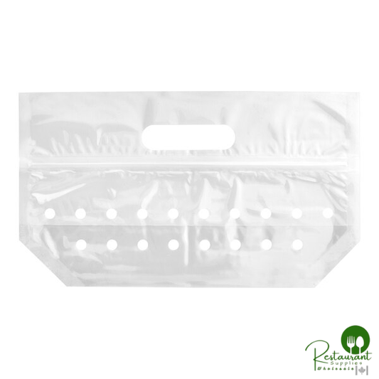LK Packaging 10 3/4" x 4" x 6" Clear Plastic Vented Zipper Seal Produce Pouch - 250/Case