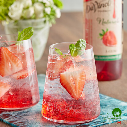 DaVinci Gourmet All-Natural Strawberry Flavoring / Fruit Syrup 750 mL - 4/Case
