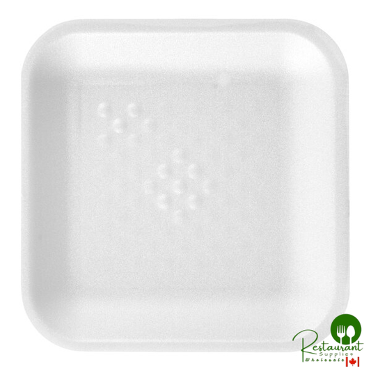 CKF 88101 (#1S) White Foam Meat Tray 5 1/4" x 5 1/4" x 1/2" - 1,000/Case
