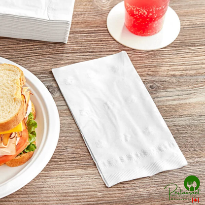 Tork Advanced 13" x 16" 2-Ply White 1/6 Fold Dinner Napkin - 2,802/Case