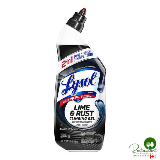 Lysol RAC98013 24 oz. Lime and Rust Clinging Gel Toilet Bowl Cleaner - 9/Case