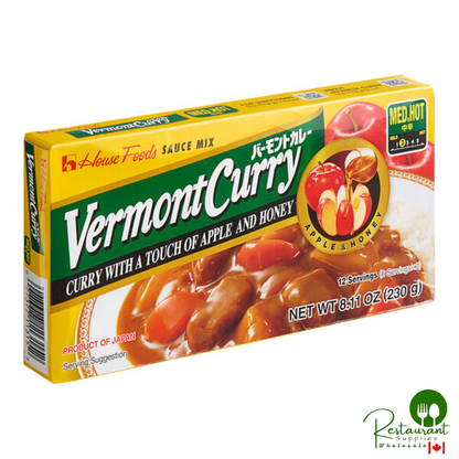 House Foods Vermont Curry Sauce Mix 8.11 oz. - 10/Case